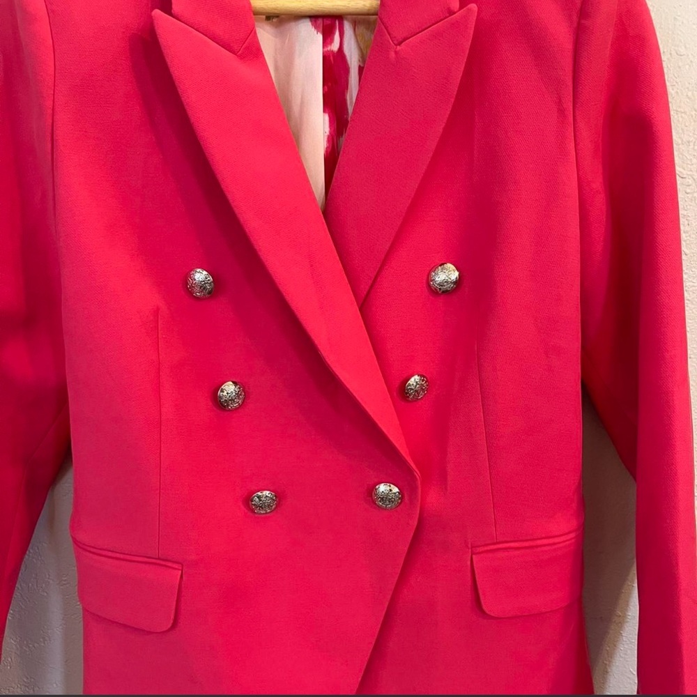 WHBM Double-Breasted Pink Blazer - Picture 3 of 7